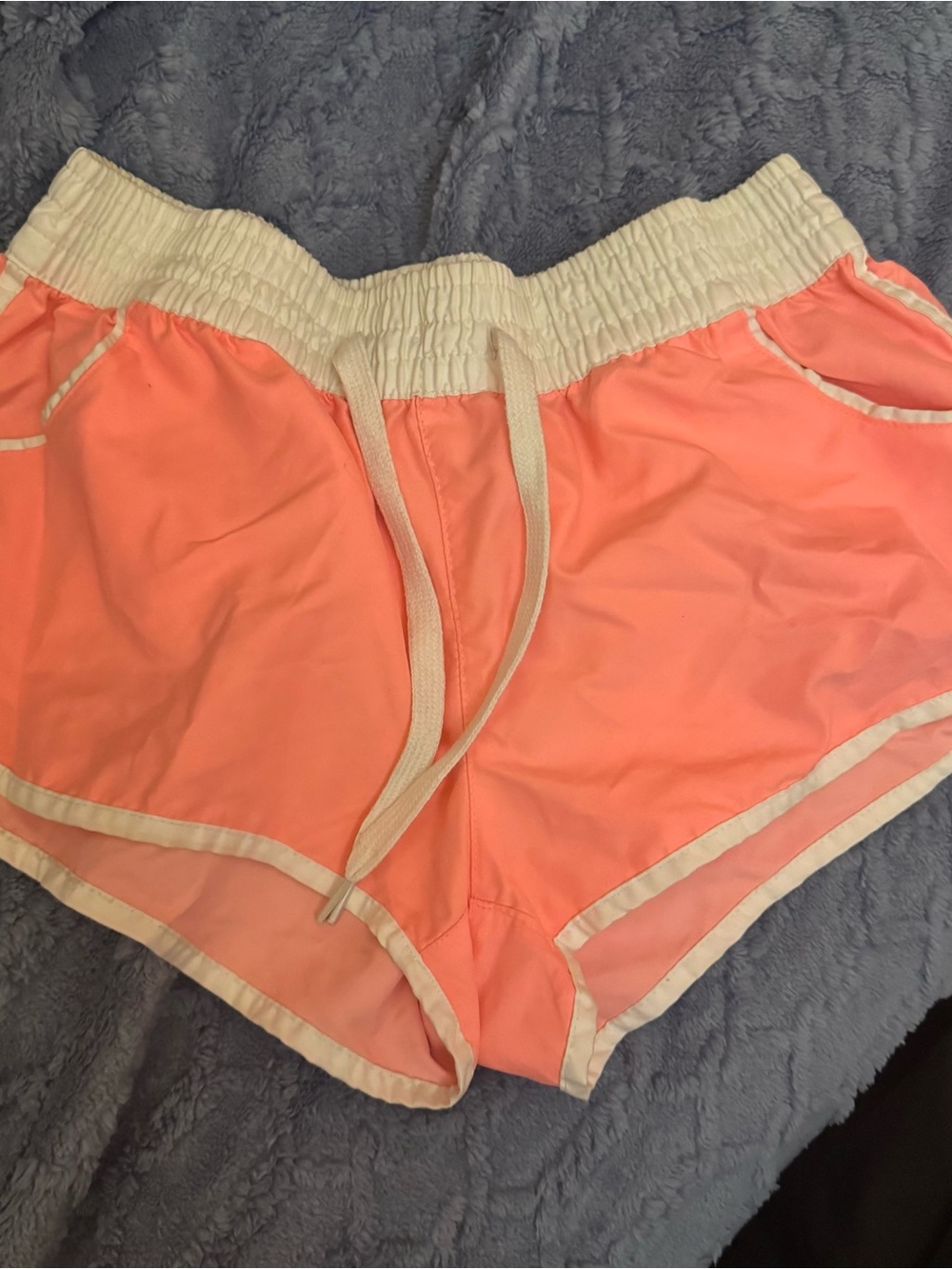OP Coral Athletic Shorts with Cream Trim